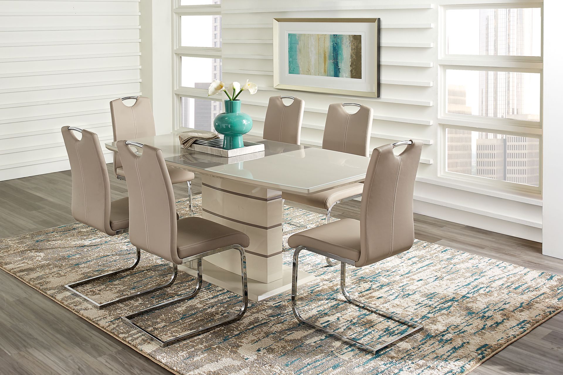 Bay Ridge Champagne 7 Pc Dining Room - Image 1