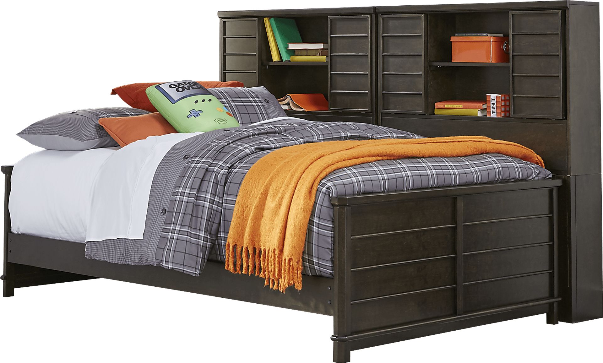 Bay Street Charcoal 5 Pc Full Bookcase Daybed - Image 1