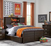 Kids Bay Street Charcoal 5 Pc Twin Bookcase Bedroom