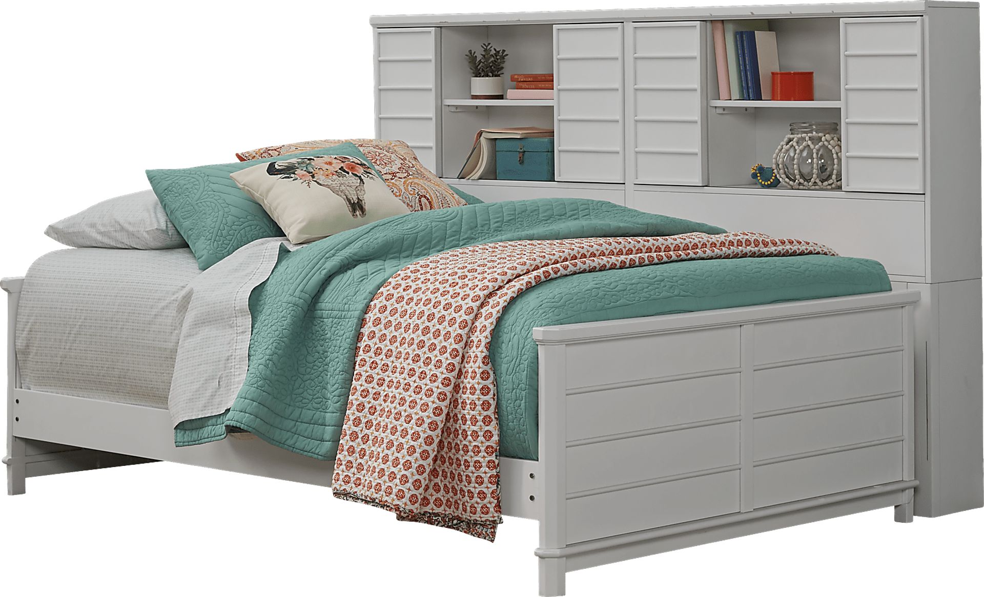 Bay Street White 5 Pc Full Bookcase Daybed - Image 1