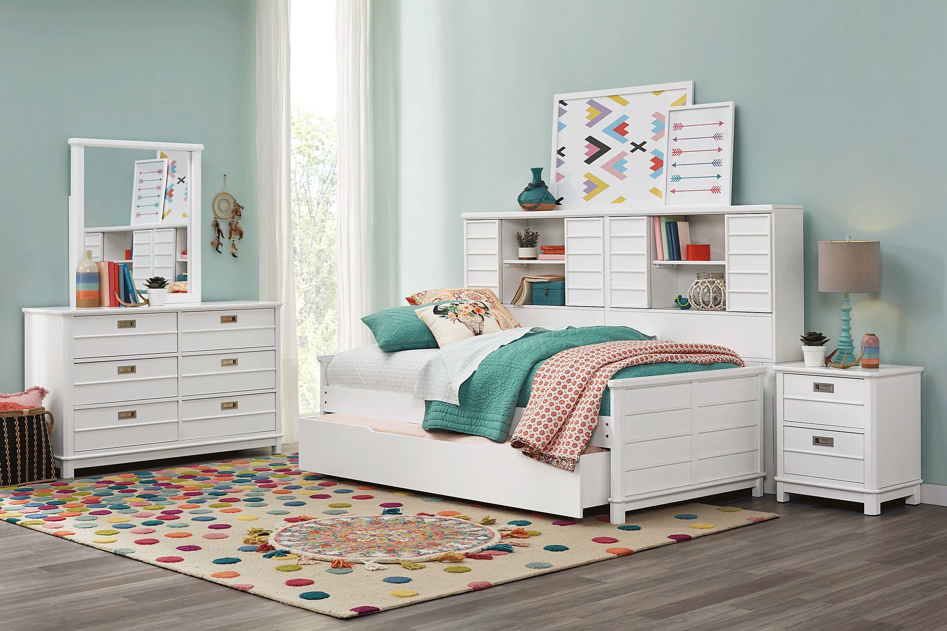 Bay Street White 5 Pc Twin Bookcase Daybed - Image 2