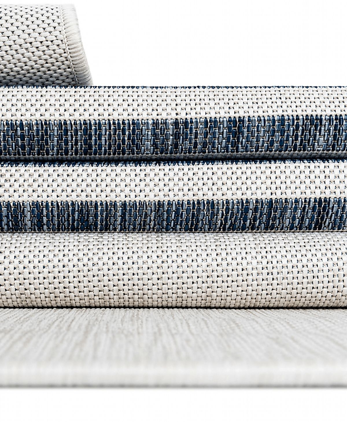 Bay Stripe Ivory Beige Outdoor Rug | Rooms to Go