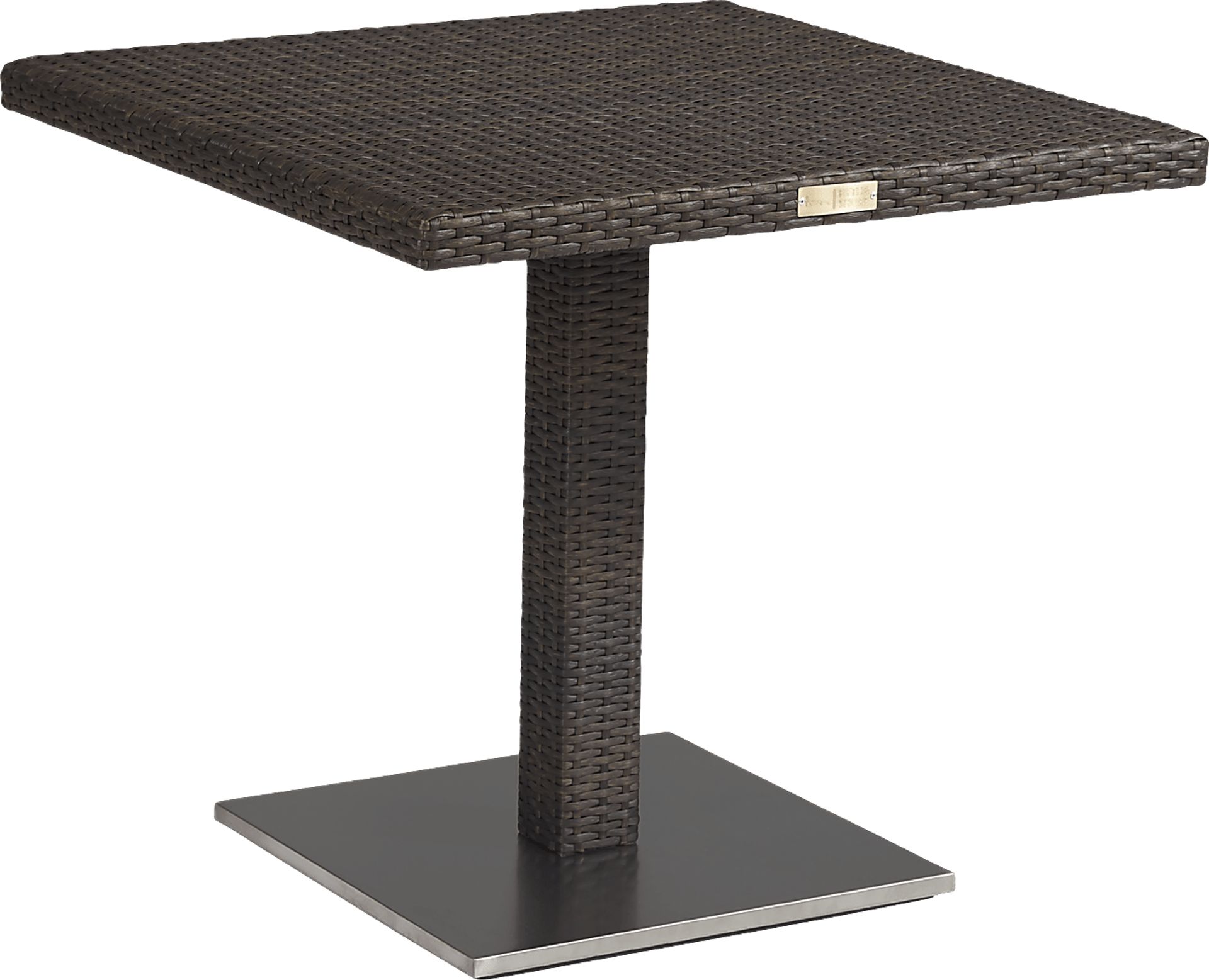 Bay Terrace Brown Wicker 31 in. Square Dining Table - Image 1