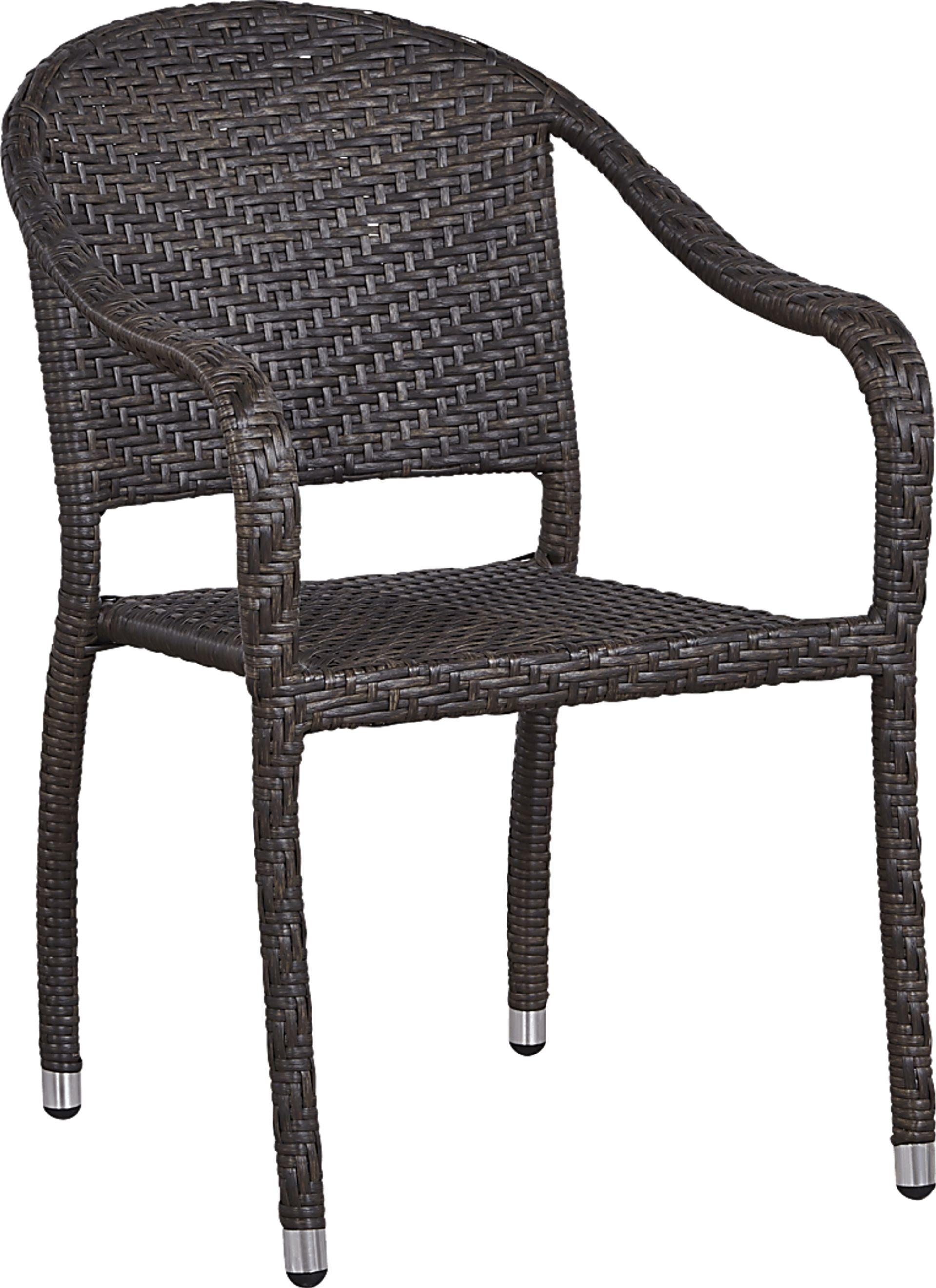 Bay Terrace Brown Wicker Outdoor Arm Chair - Image 1