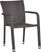 Bay Terrace Brown Wicker Square Back Outdoor Arm Chair