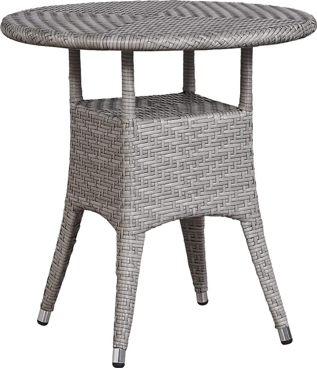 Bay Terrace Gray Wicker Outdoor Dining Table Rooms To Go