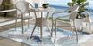 Bay Terrace Gray Wicker 28 in. Round Outdoor Dining Table