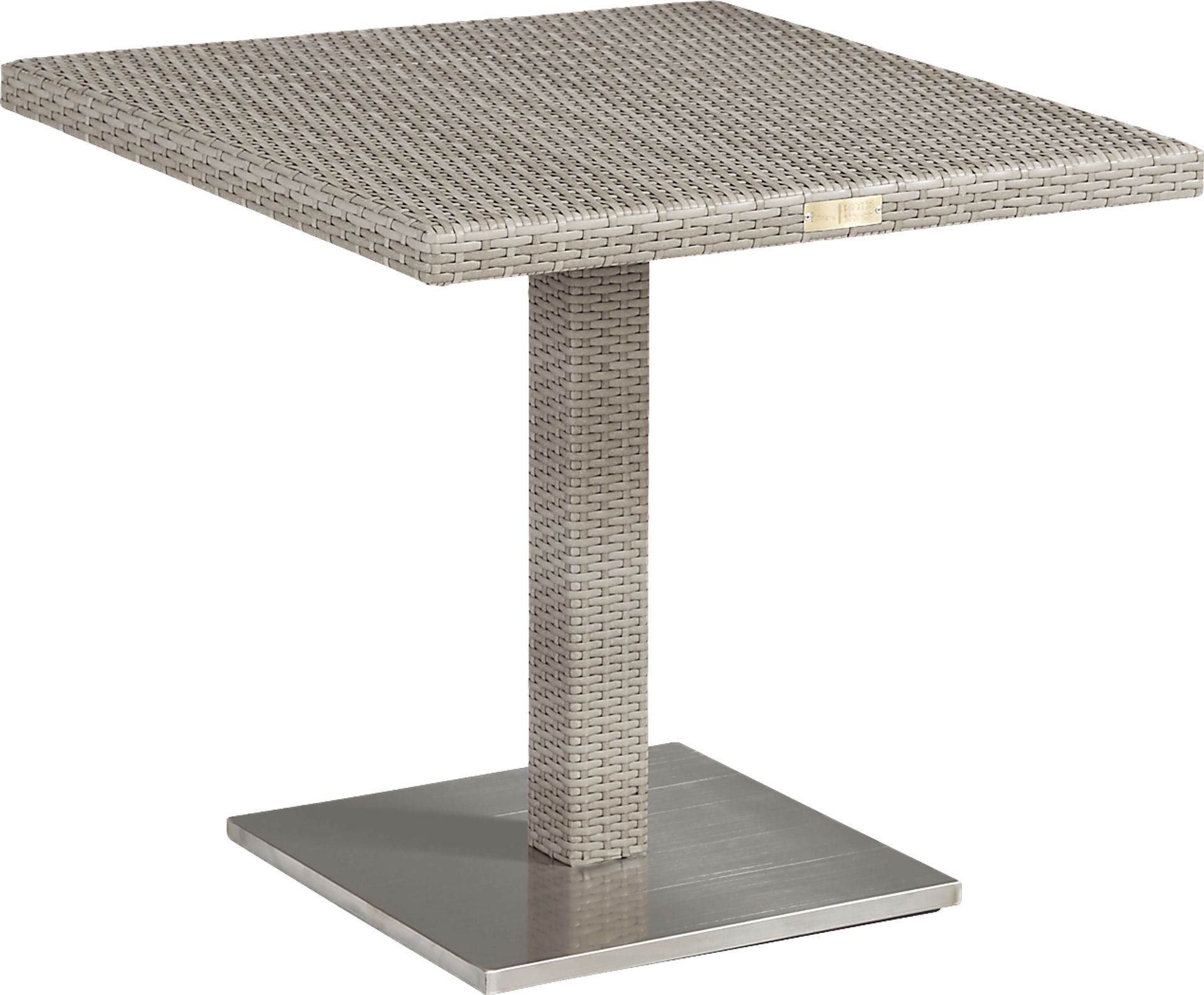 Bay Terrace Gray Wicker 31 in. Square Dining Table - Image 1