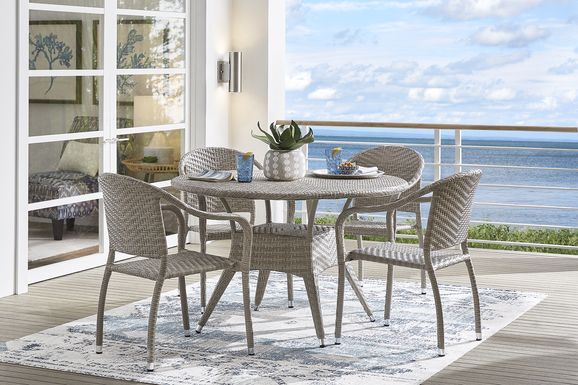 Gray discount wicker chairs