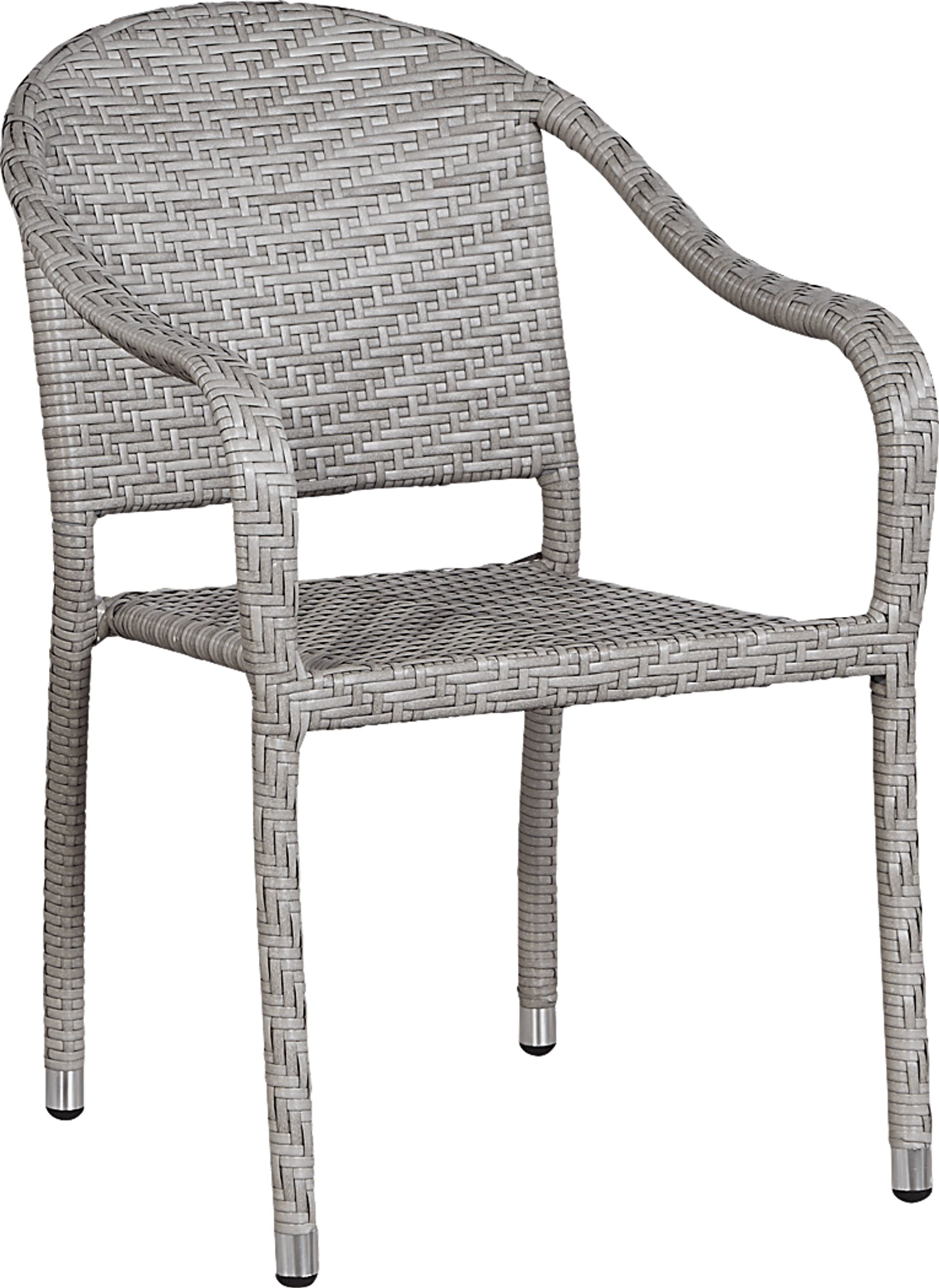 Bay Terrace Gray Wicker 3 Pc 28 in. Round Outdoor Dining Set - Image 4