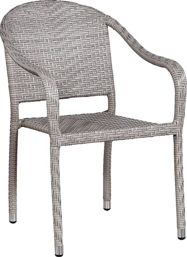 Bay Terrace Gray Wicker 5 Pc 48 in. Round Outdoor Dining Set - Thumbnail - Image 5