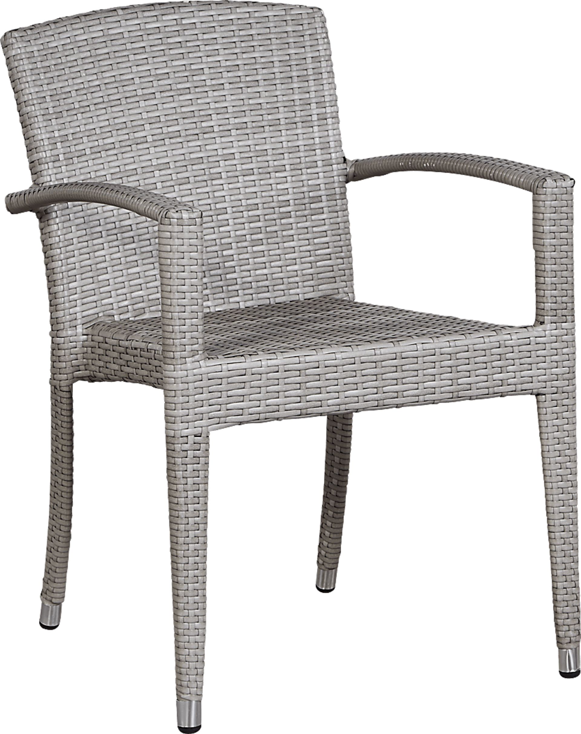 Bay Terrace Gray Wicker 5 Pc 48 in. Round Outdoor Dining Set - Image 5