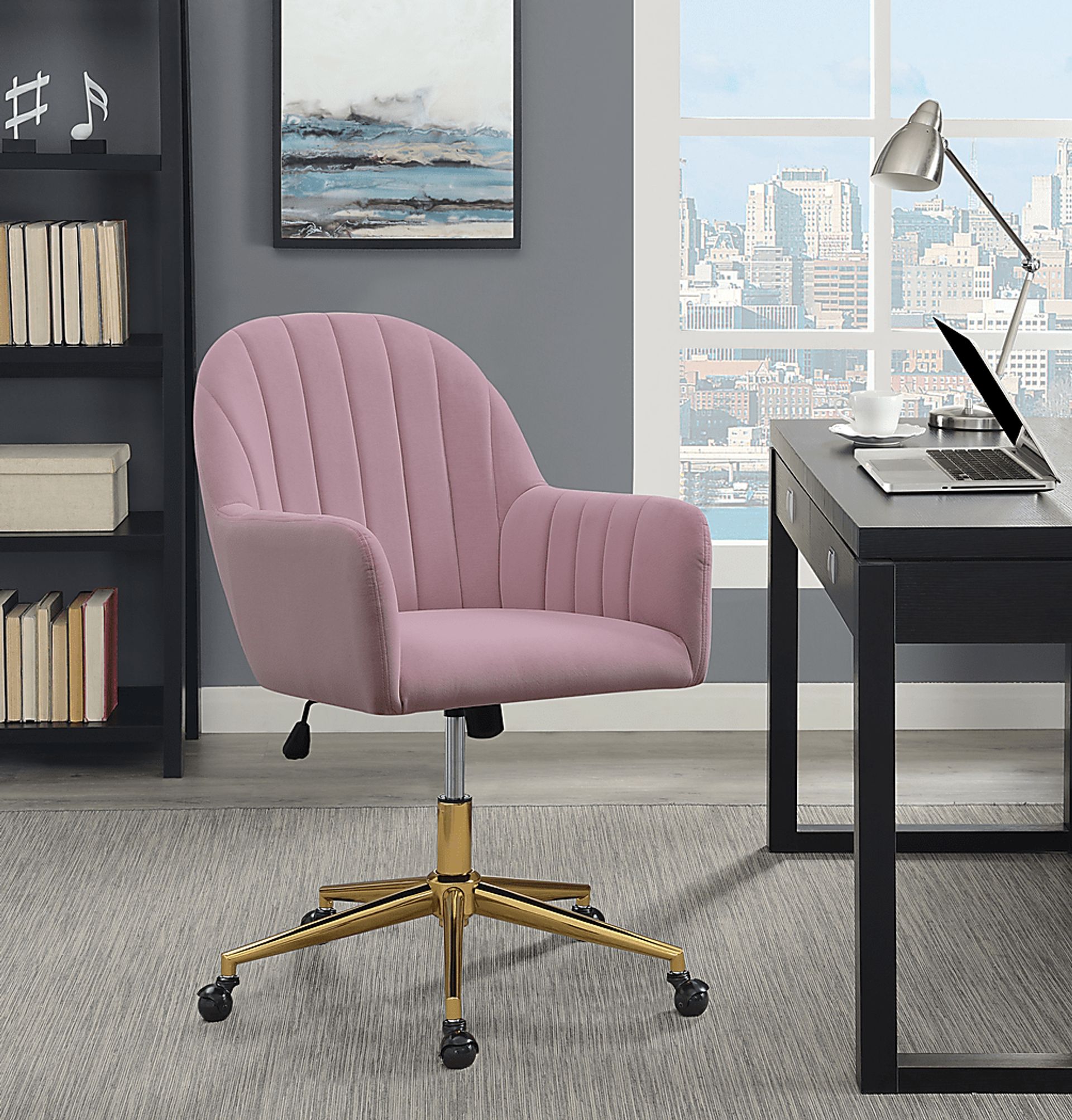 Baybliss Pink Office Chair - Image 3