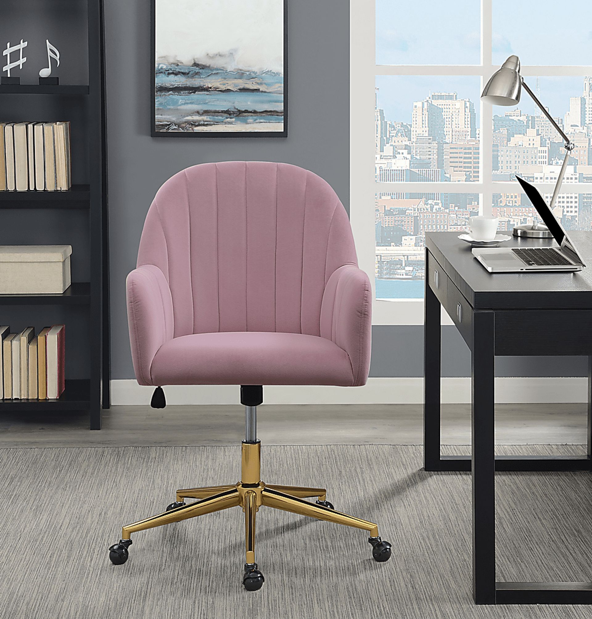 Baybliss Pink Office Chair - Image 4
