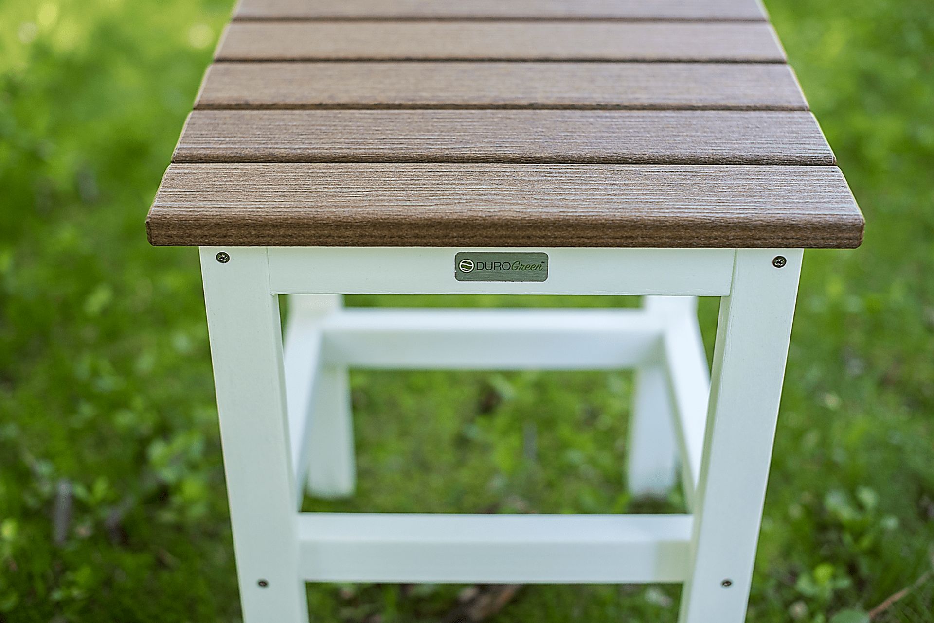 Bayfield Park Natural White and Mocha Outdoor Side Table - Image 3