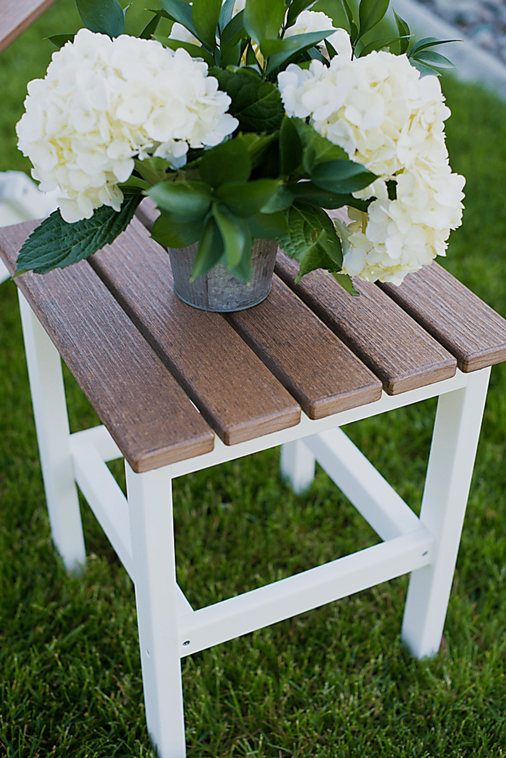 Bayfield Park Natural White and Mocha Outdoor Side Table - Image 5