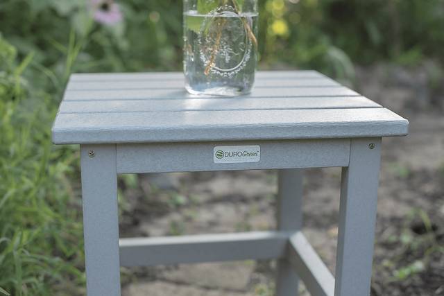 Bayfield Park Traditional Light Gray Outdoor Side Table - Thumbnail - Image 2