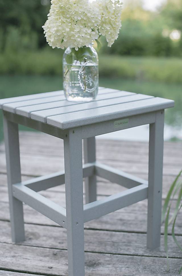 Bayfield Park Traditional Light Gray Outdoor Side Table - Thumbnail - Image 8