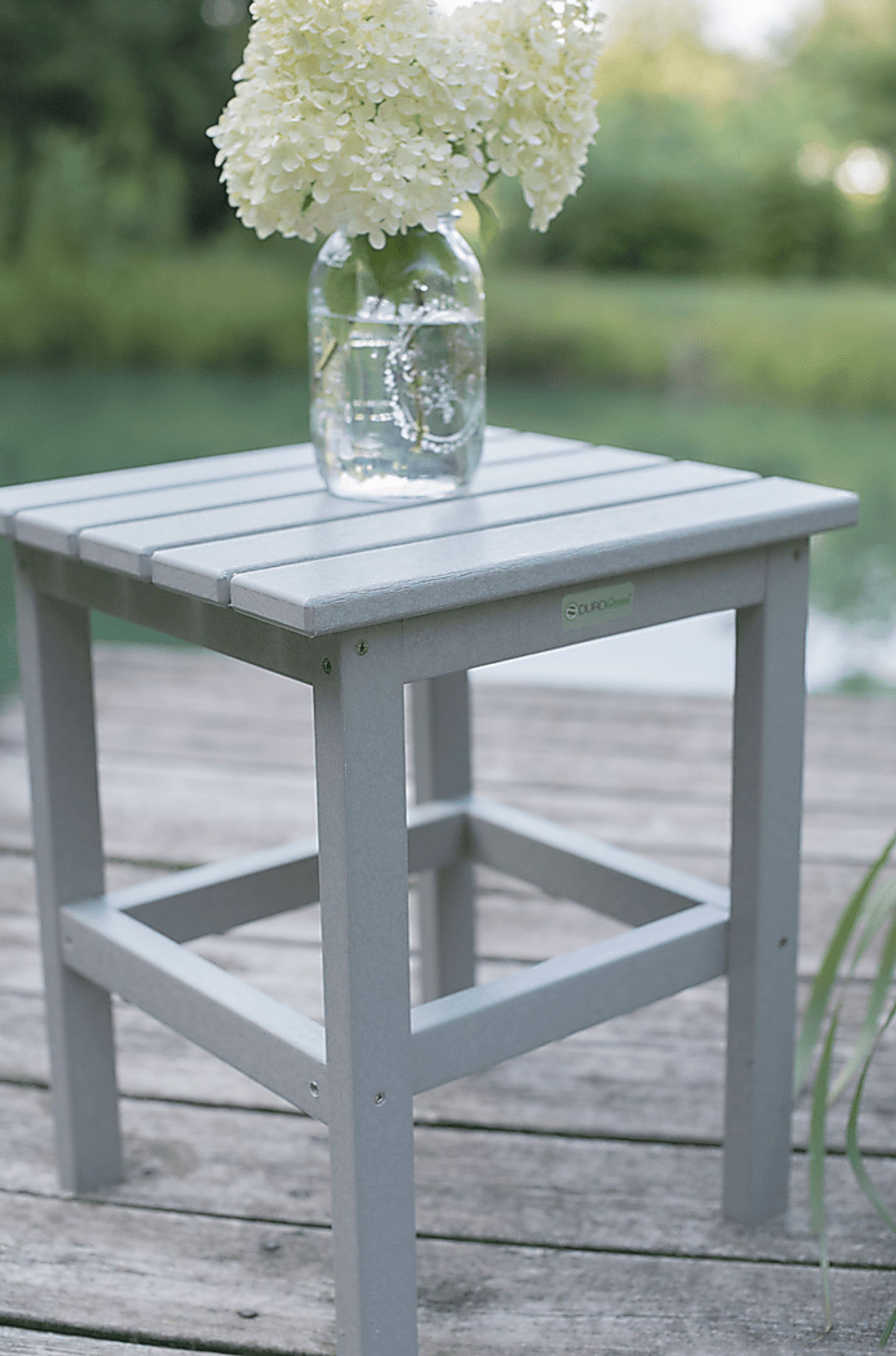 Bayfield Park Traditional Light Gray Outdoor Side Table - Image 8