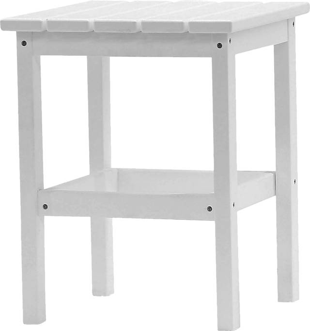 Bayfield Park Traditional White Outdoor Side Table - Thumbnail - Image 1