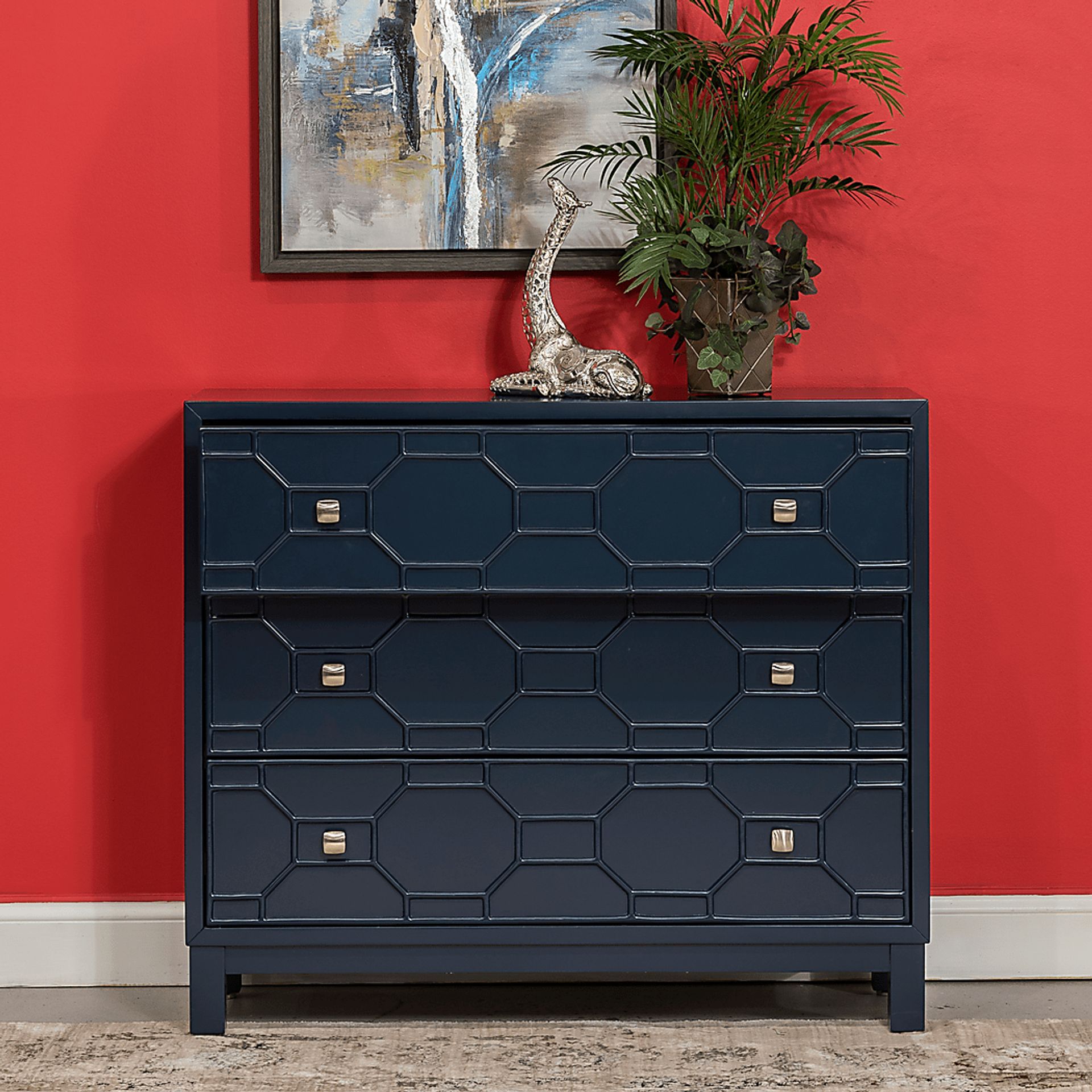 Bayley Navy Accent Cabinet - Image 4