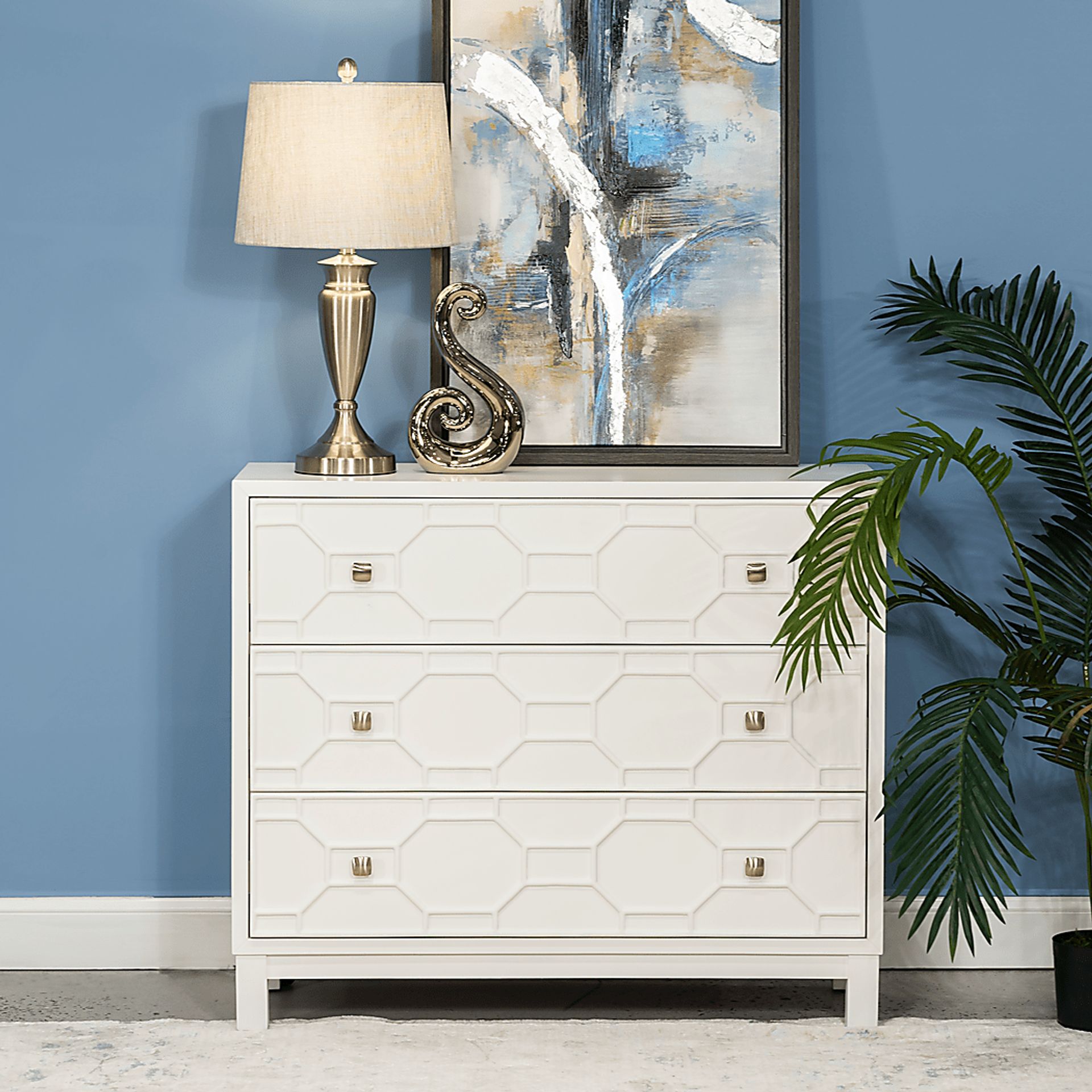 Bayley White Accent Cabinet - Image 3