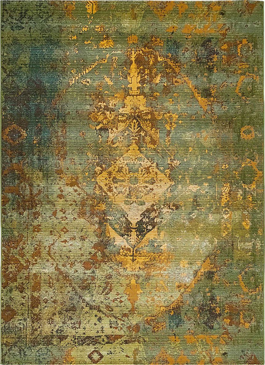 Baylin Green 6'6 x 9'4 Indoor/Outdoor Rug