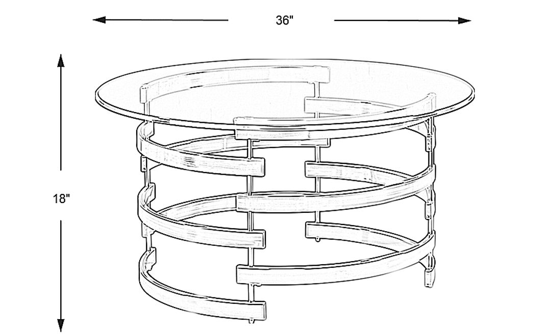 Baylor Metal Cocktail Table