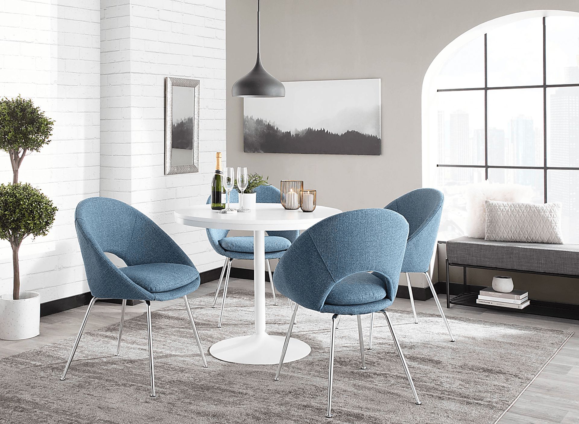 Baynard White Dining Table - Image 6