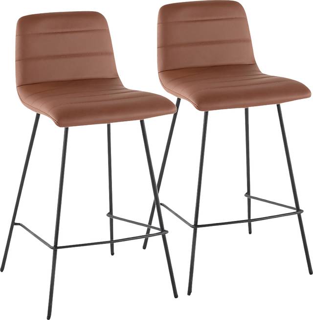 Bayouwood II Camel Counter Height Stool, Set of 2 - Thumbnail - Image 1