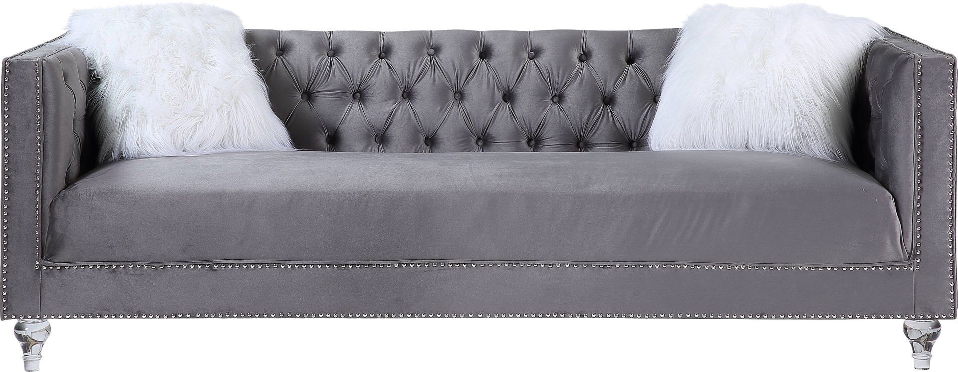 Bayporte Gray Sofa with Two Pillows - Image 3