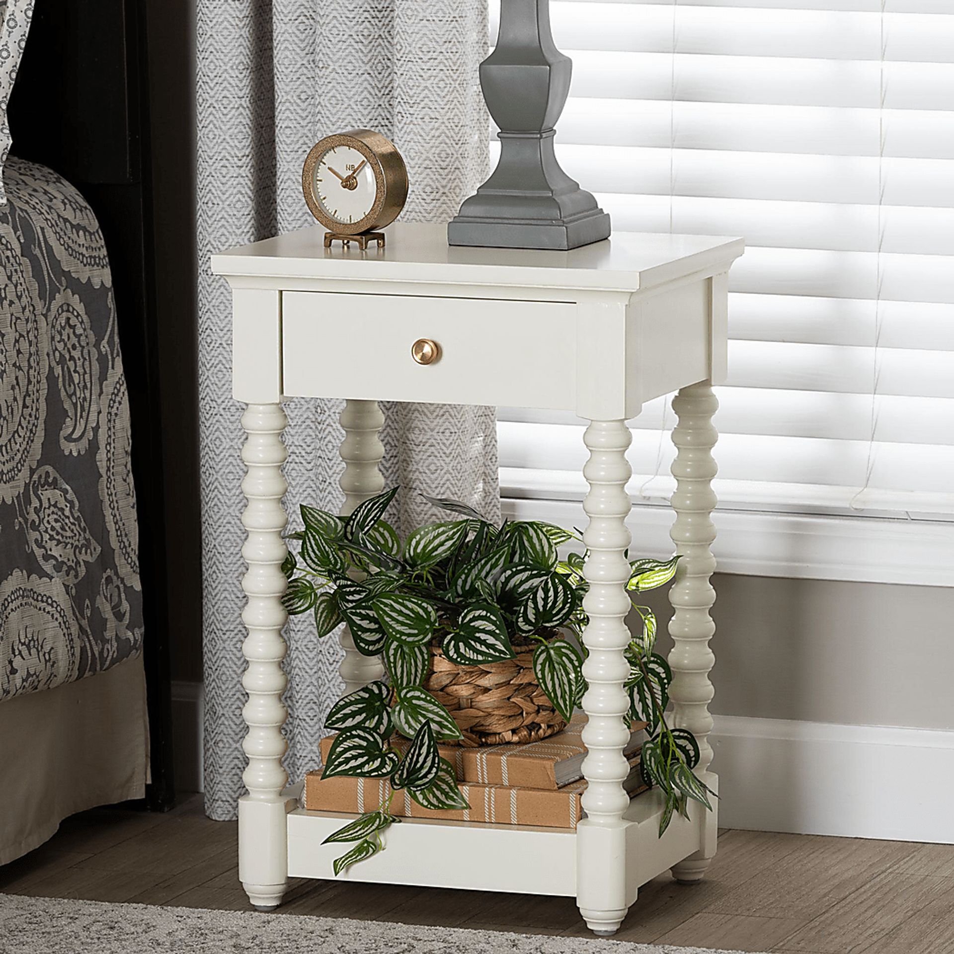 Bazan White Nightstand - Image 2