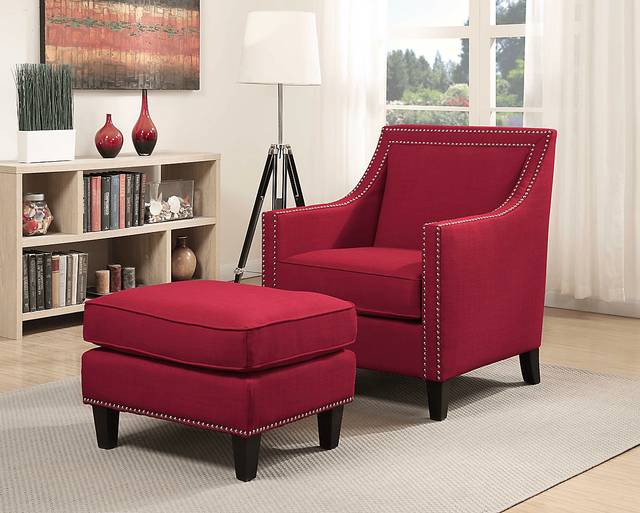 Bazemore Berry Ottoman - Thumbnail - Image 2