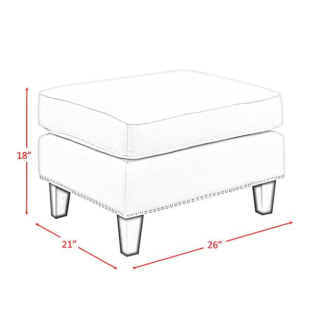 Bazemore Blue Ottoman - Thumbnail - Image 6