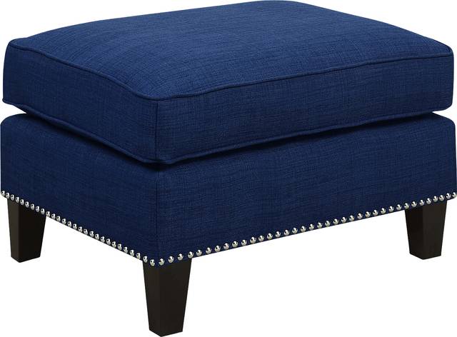 Bazemore Blue Ottoman - Thumbnail - Image 1