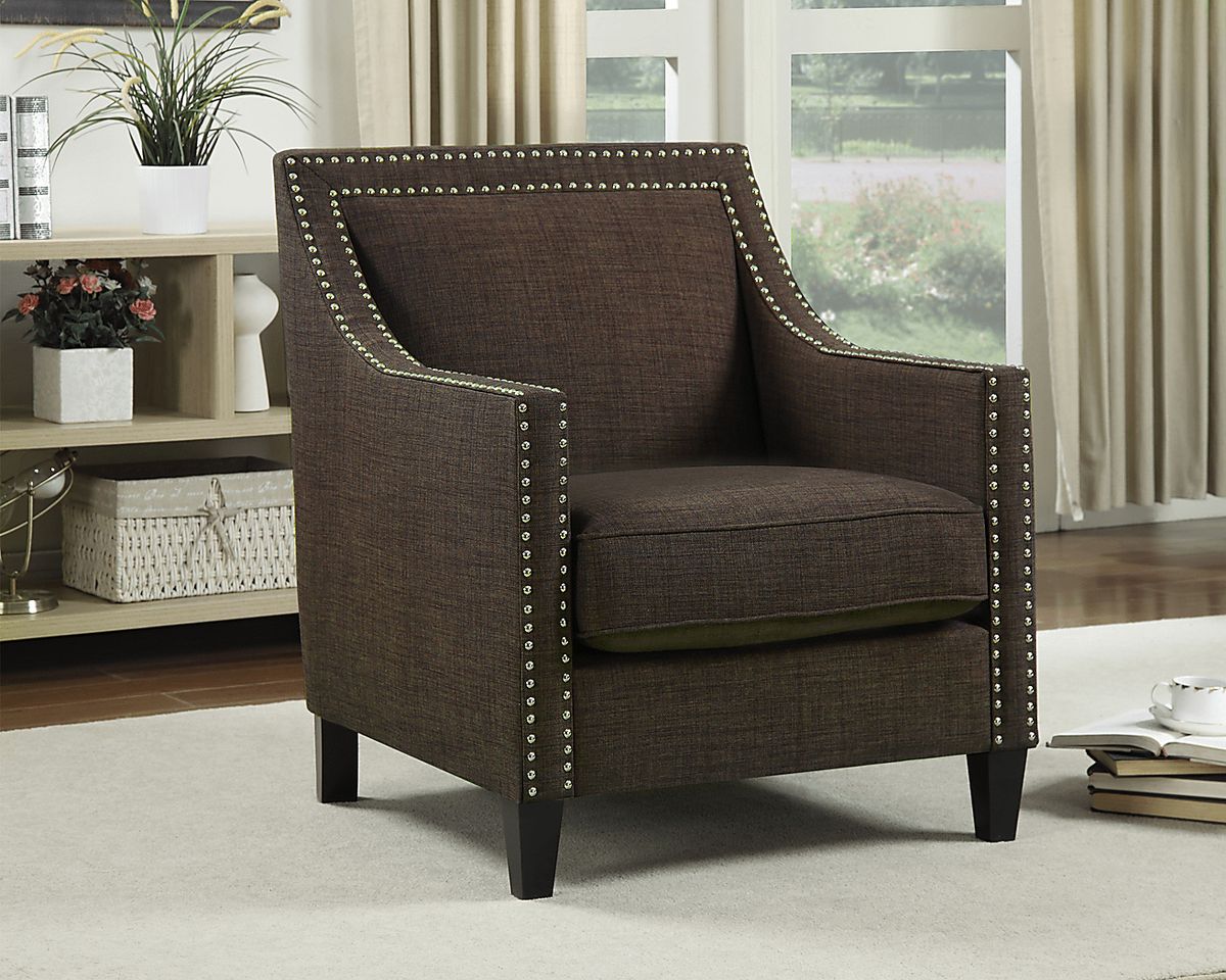 Bazemore Brown Polyester Fabric Accent Chair | Rooms to Go