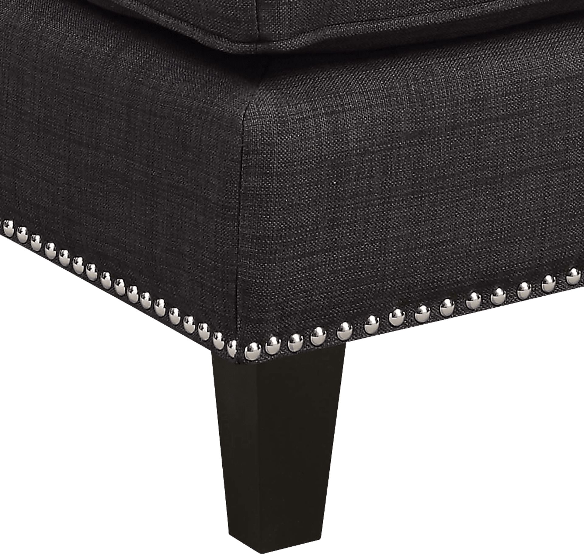 Bazemore Charcoal Ottoman - Image 3