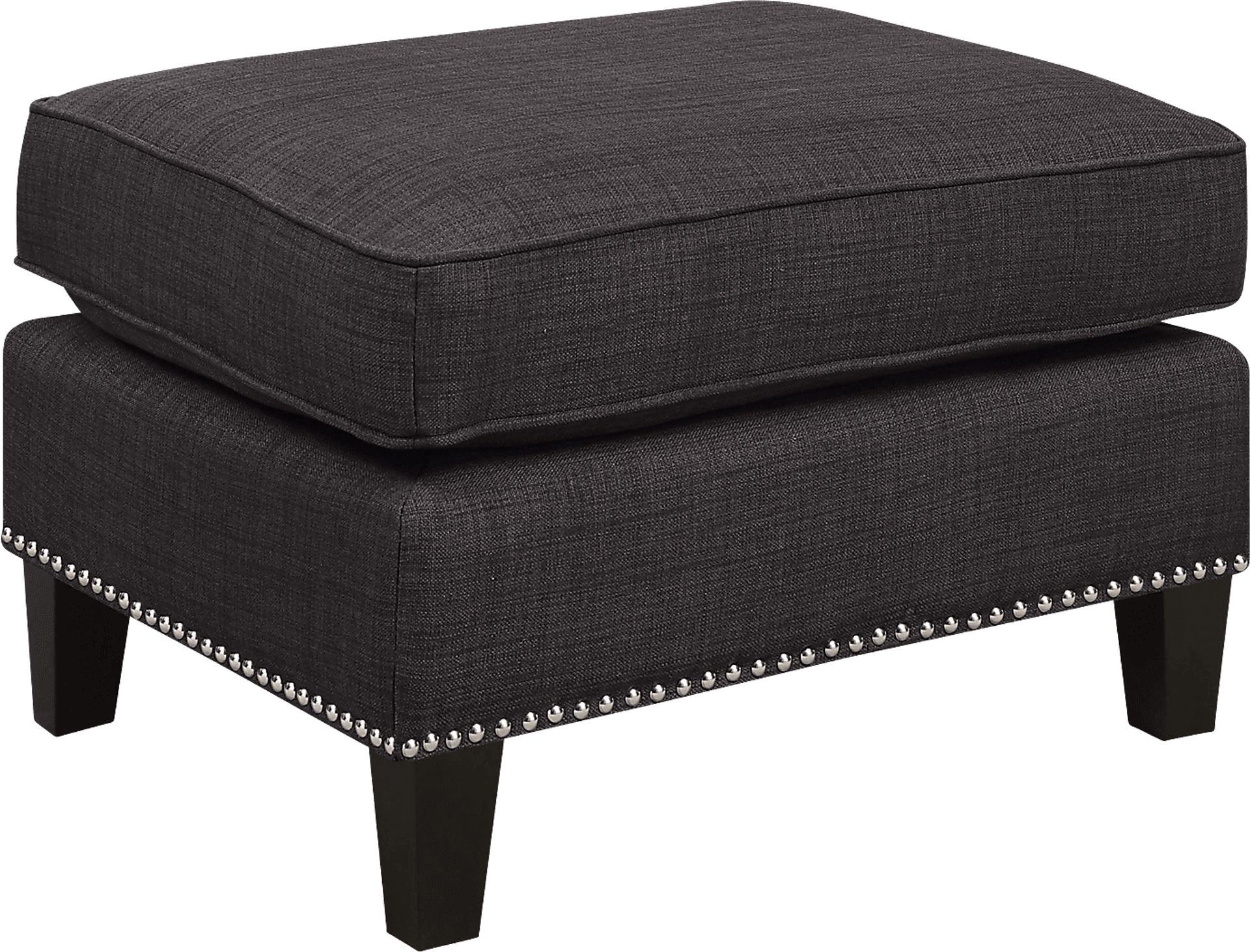 Bazemore Charcoal Ottoman - Image 1