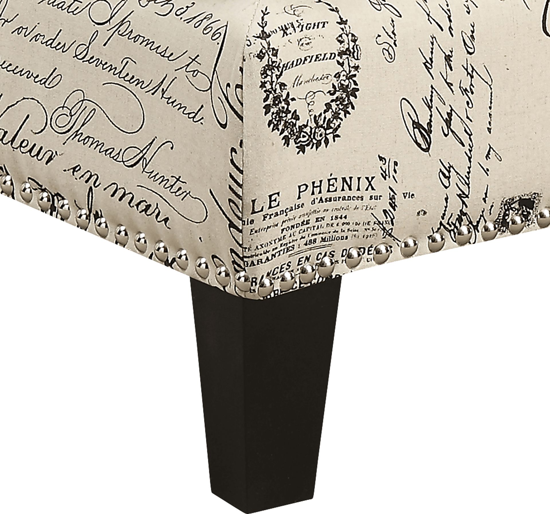 Bazemore Off-White Ottoman - Image 5