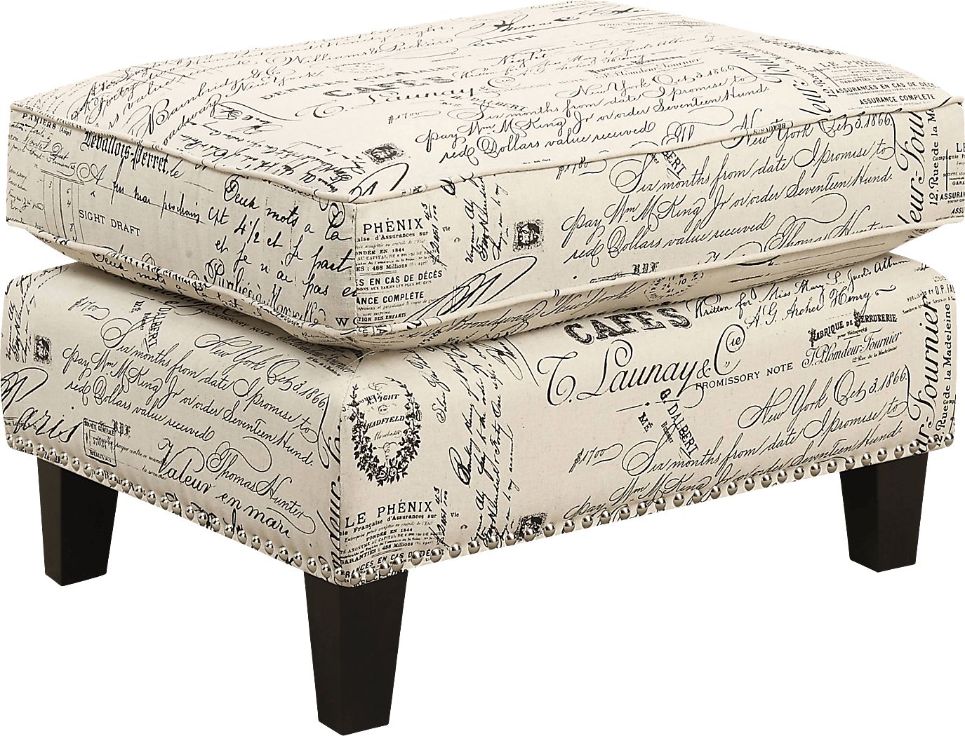 Bazemore Off-White Ottoman