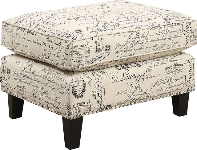 Bazemore Off-White Ottoman - Thumbnail - Image 1