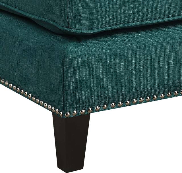 Bazemore Teal Ottoman - Thumbnail - Image 5