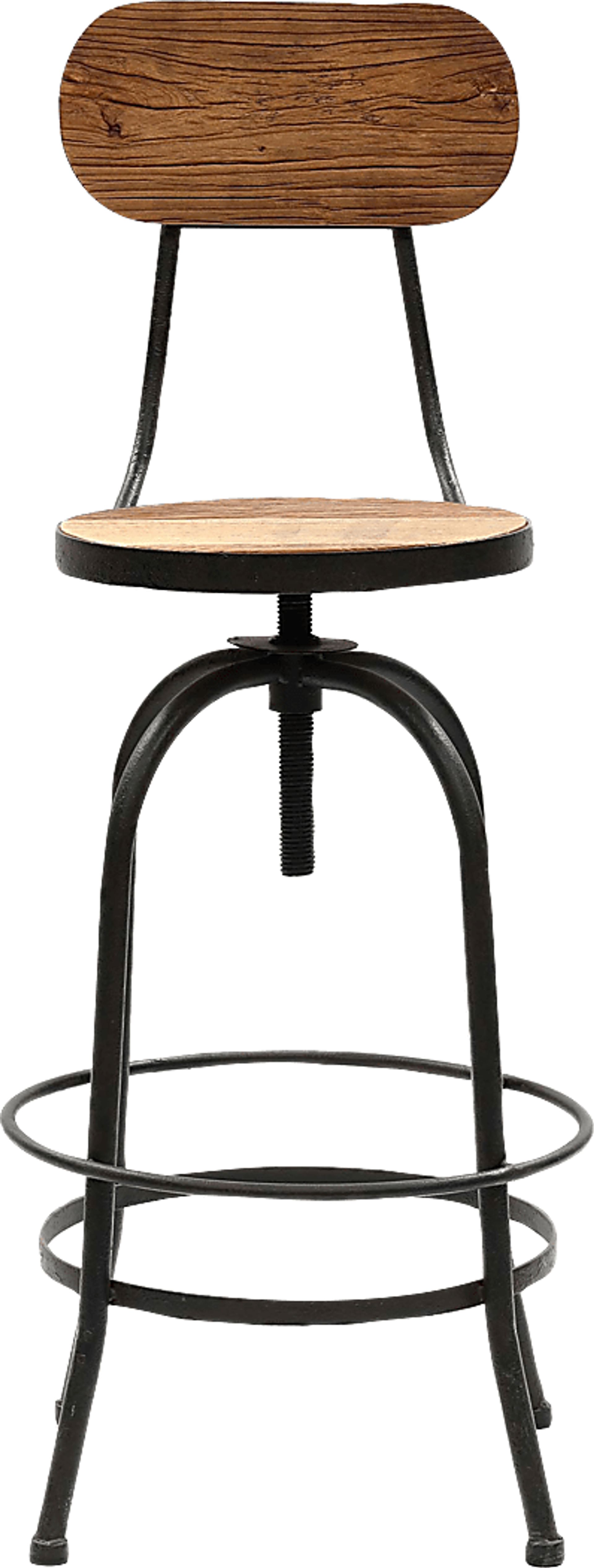Bazile Brown Adjustable Swivel Stool - Image 2