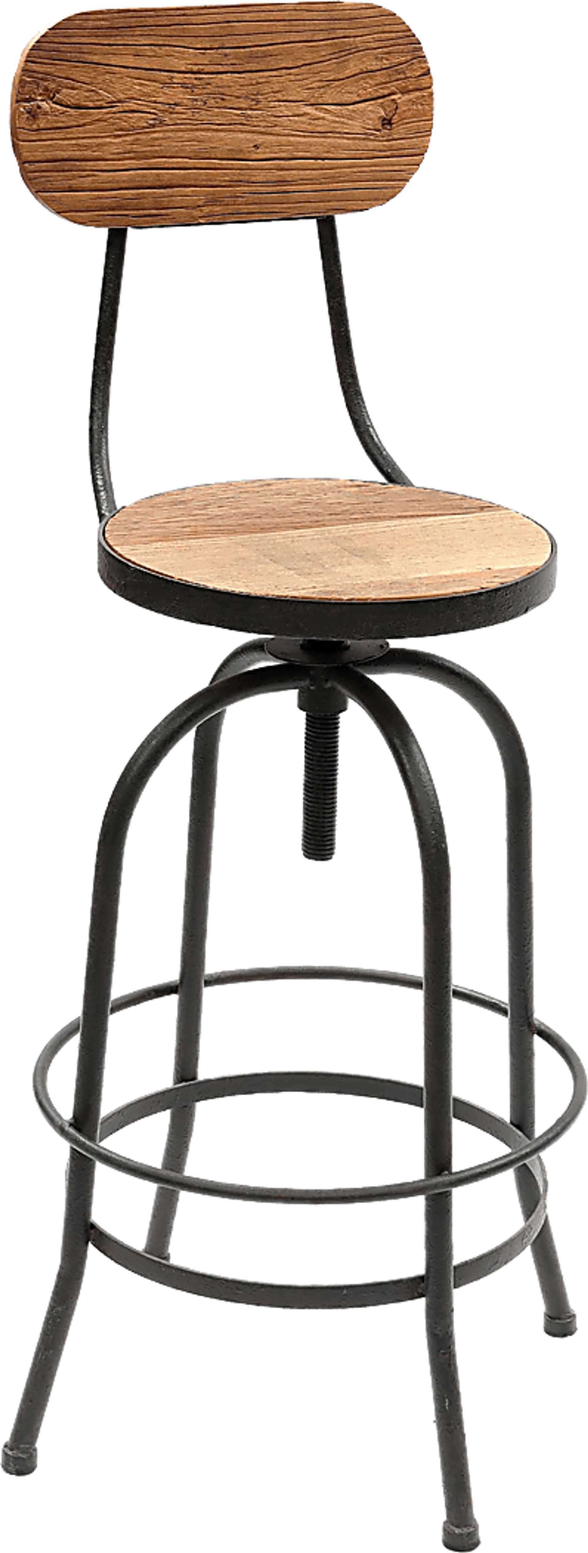 Bazile Brown Adjustable Swivel Stool - Image 1