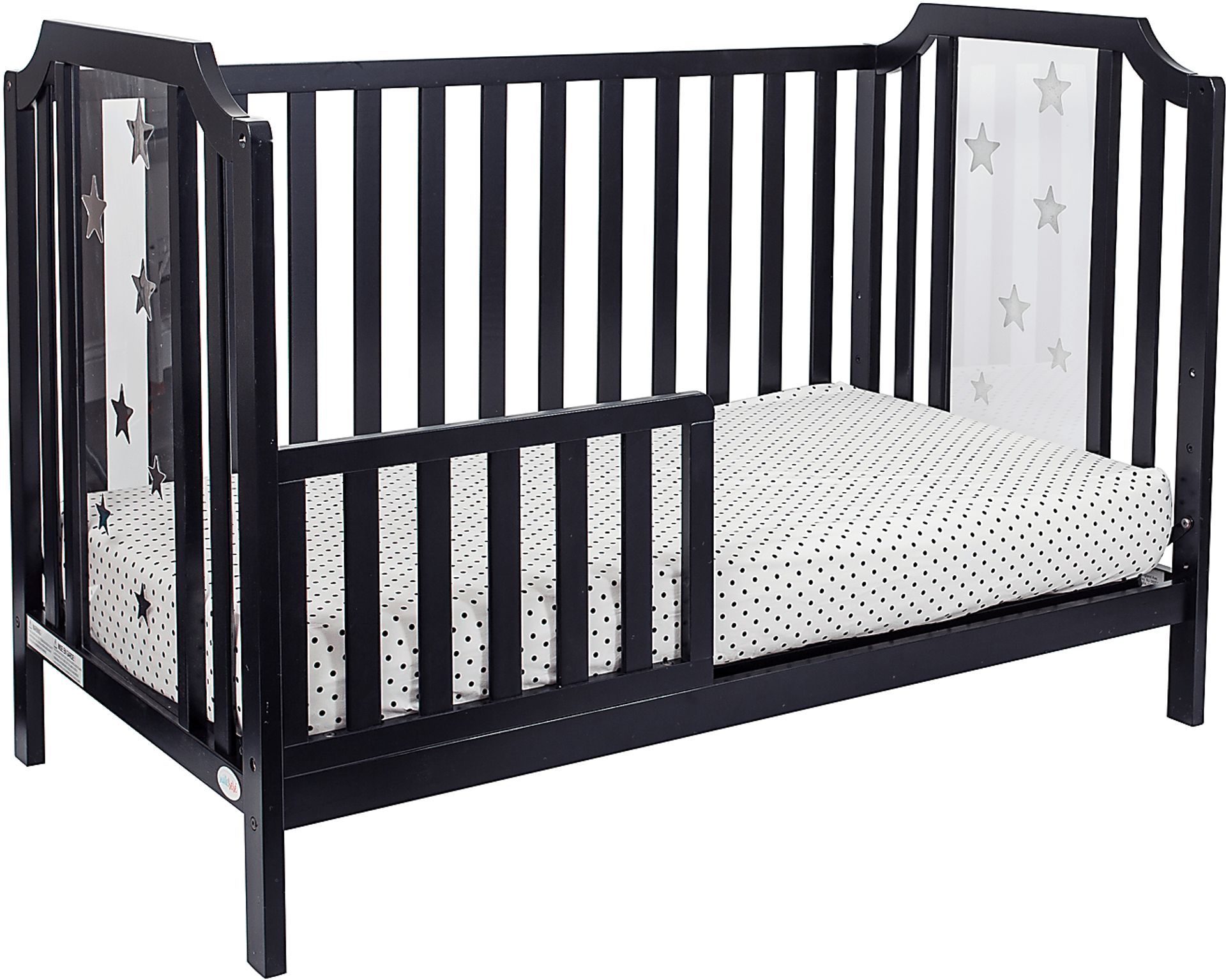 Kids Bazzele Black Convertible Crib - Image 3