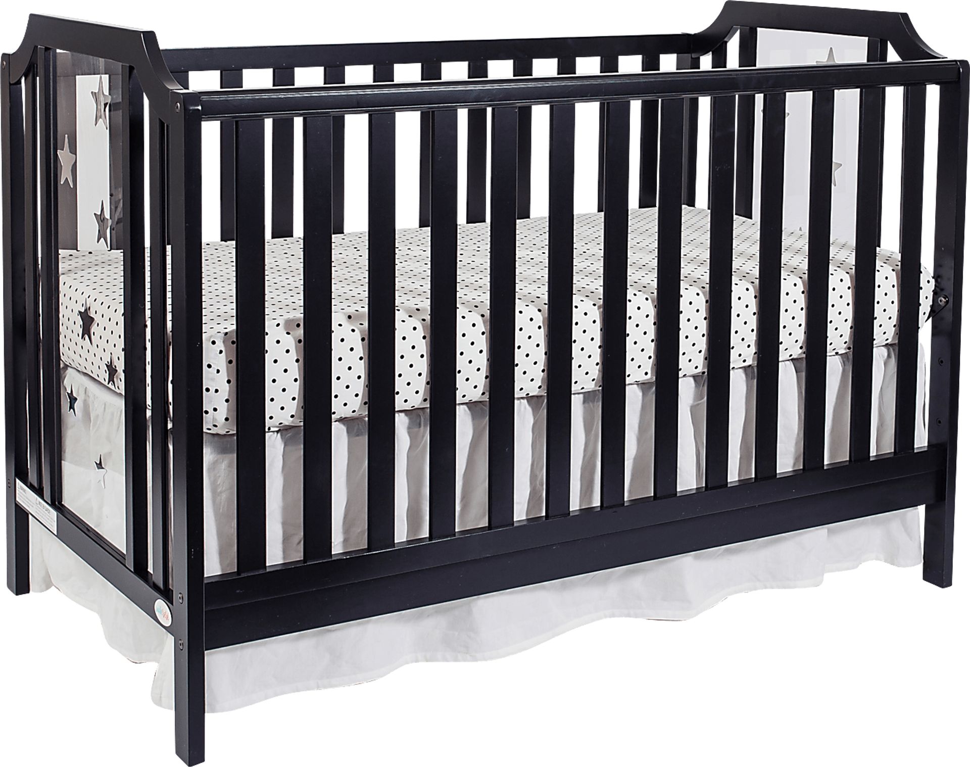 Kids Bazzele Black Convertible Crib - Image 1