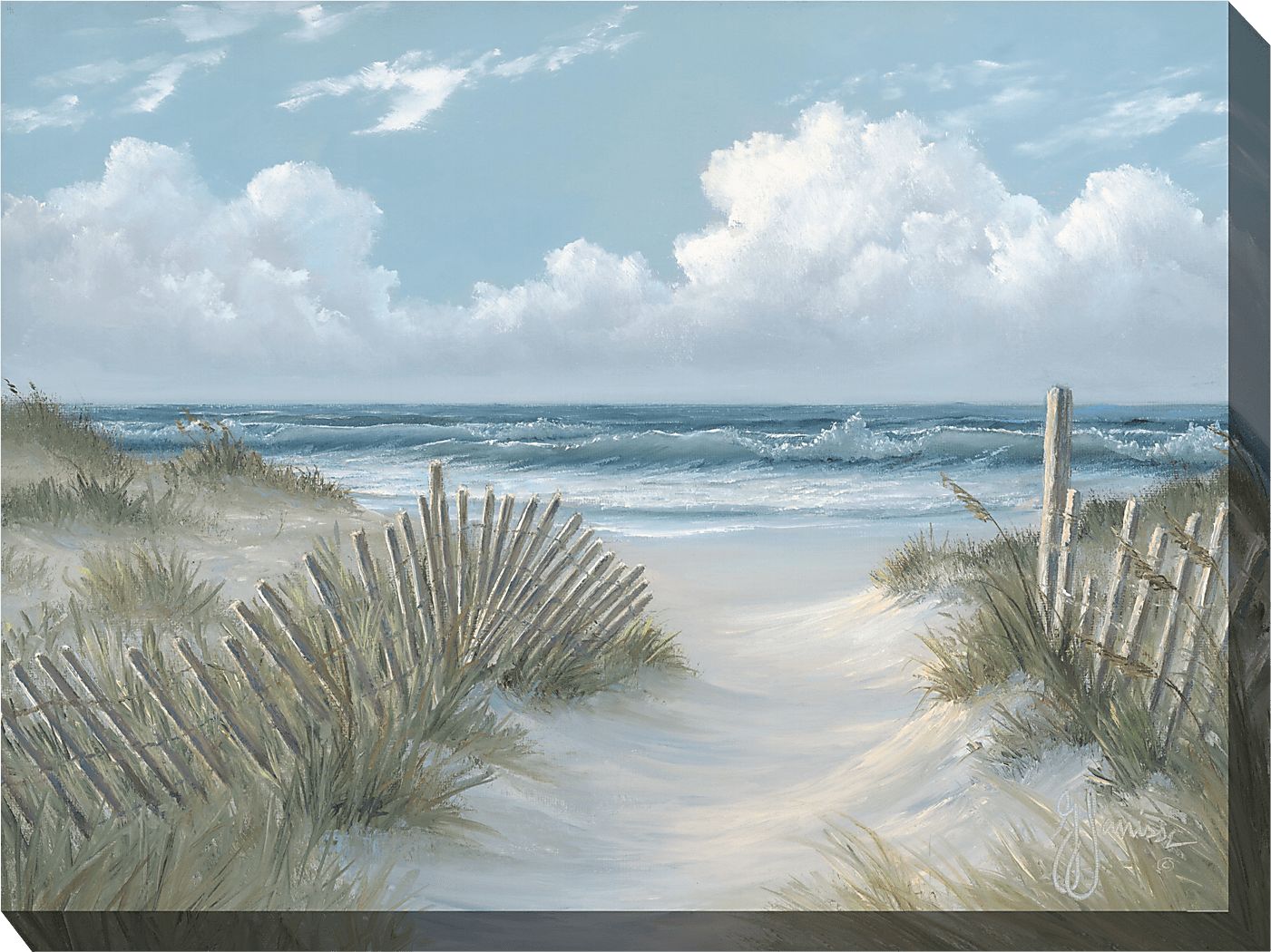 Beach Path Blue Indoor/Outdoor Wall Art