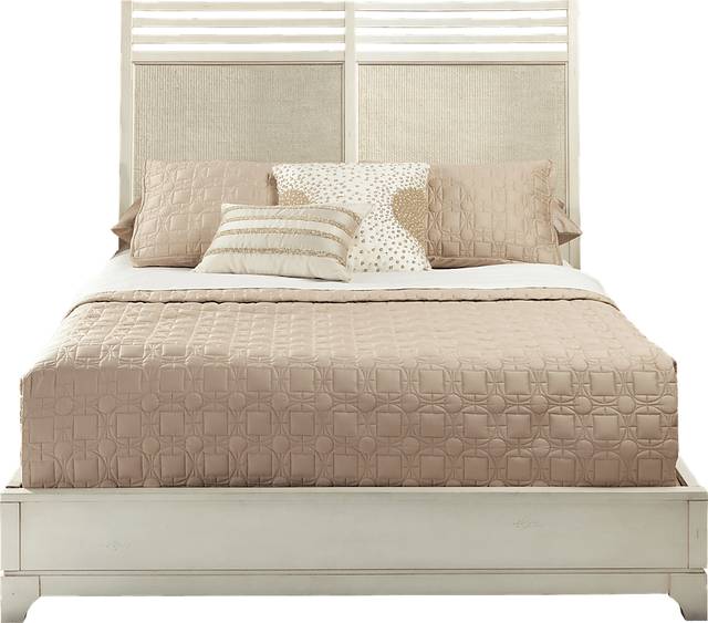 Beach Retreat White 3 Pc King Bed - Thumbnail - Image 1