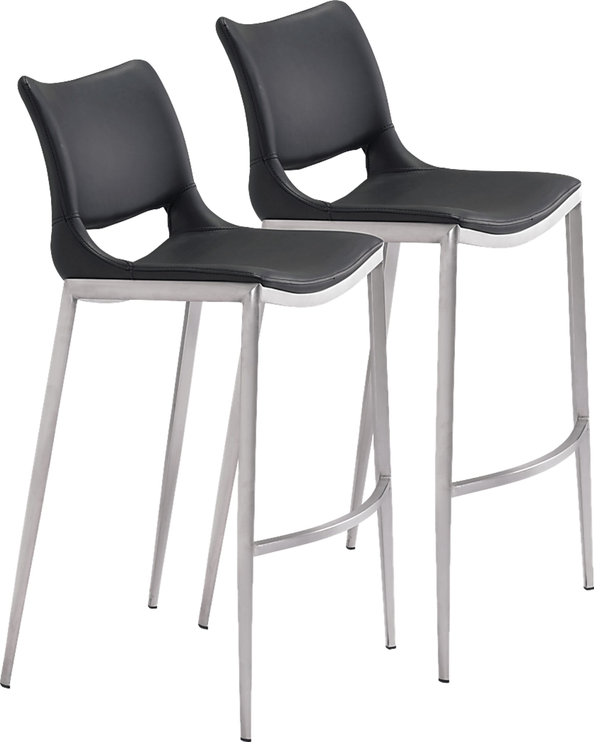 Beacher Black Barstool, Set of 2 - Image 1