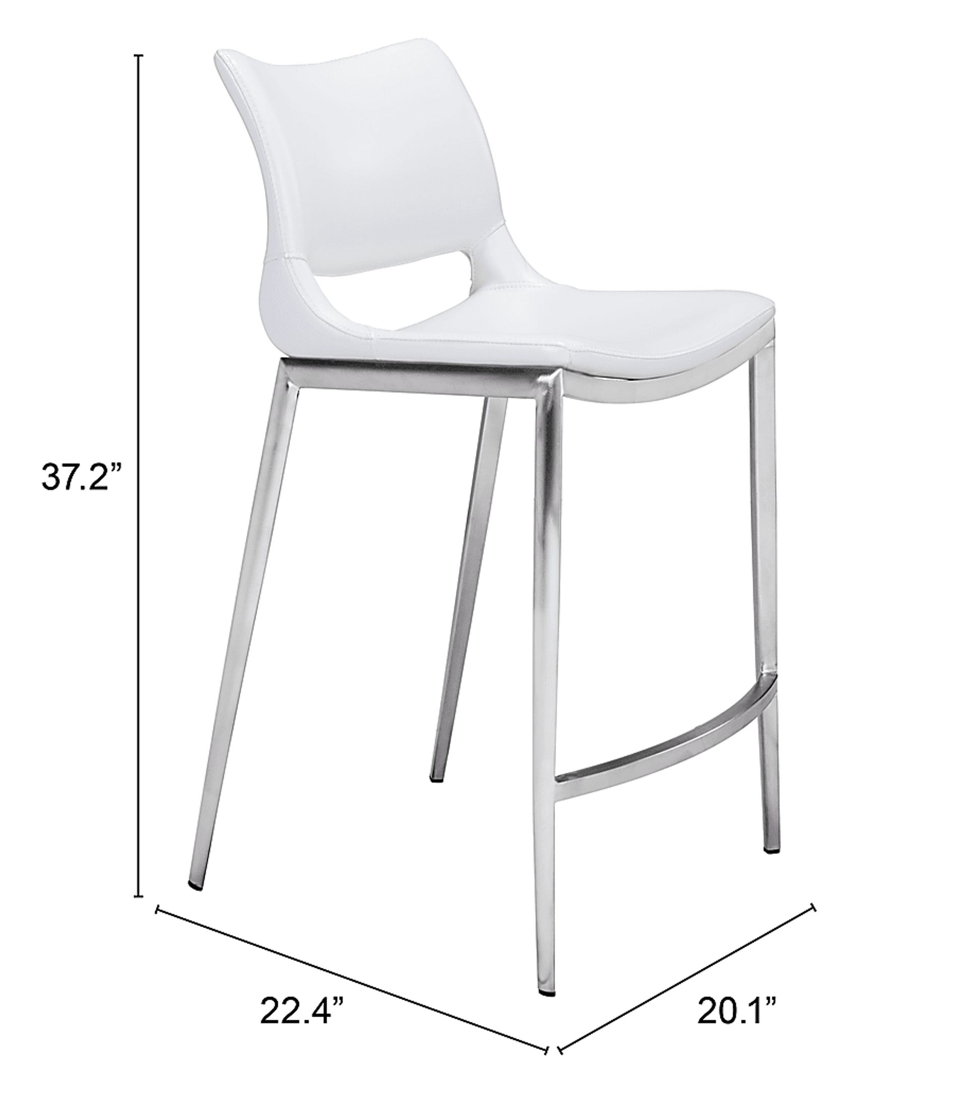 Beacher White Counter Height Stool, Set of 2 - Image 5